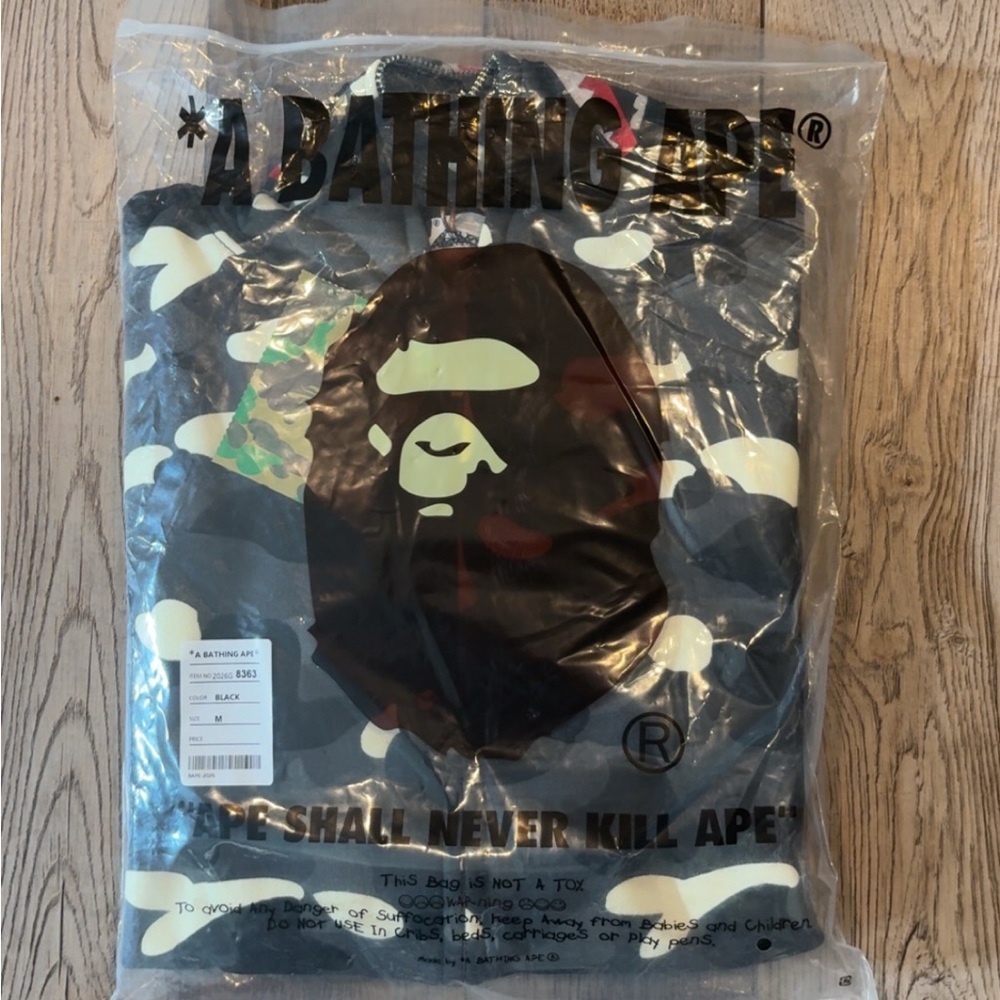 Bape Camo Lightweight Jacket - Black and White